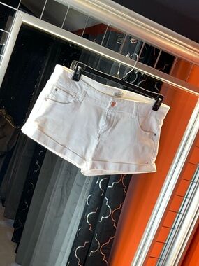 Celebrity Pink Optic White Cuffed Denim Shorts 🫧